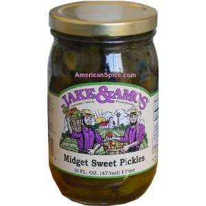 Jake & Amos Sweet Midget Pickles, 16 oz  Grocery & Gourmet 
