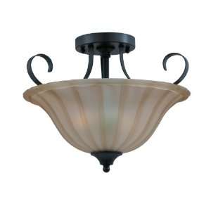  33271 2 Light Value Semi Flush Ceiling Light, Bronze: Home Improvement