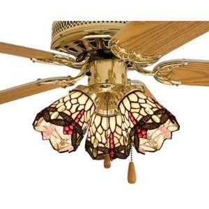   Scarlet Dragonfly Fan Light Shade Ceiling Fixture: Home Improvement