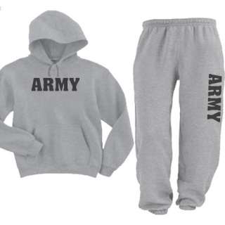 Sweatsuit US Army G/B Hoodie Sweatshirt Sweatpants Set  