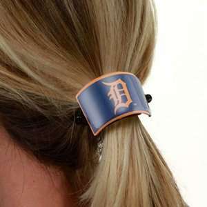  MLB Detroit Tigers Clip On Style Ponytail Holder W/ Tangle 