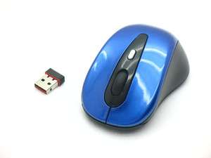 NEW 10M 2.4G USB Wireless Optical Mouse For PC Laptop, Blue Color 