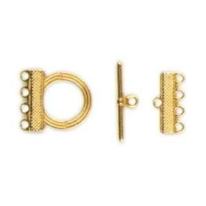 Cousin Bits & Pieces 4 Strand Round Toggle 5/Pkg Gold 54902063; 3 