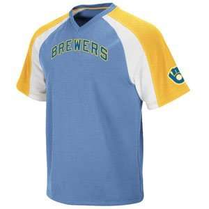 Milwaukee Brewers Cooperstown V Neck Crusader Jersey   Large  
