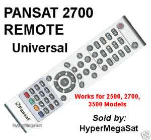 Pansat Receiver Universal Remote Control 2500,2700,3500  