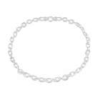 Amour NS3018 18in. Silver Link Necklace with Spring Ring Clasp
