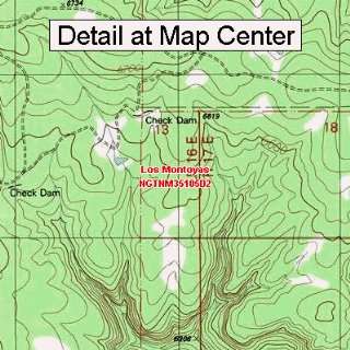 USGS Topographic Quadrangle Map   Los Montoyas, New Mexico (Folded 
