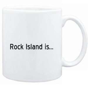 Mug White  Rock Island IS  Usa Cities 