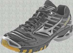 Mizuno Wave Lightning 7 Womans Volleyball Shoes, Black/Silver, 430137 