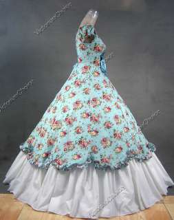 Southern Belle Civil War Cotton Flax Gown Dress 273 M  