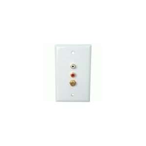   Connector with Composite RCA Audio Wall Plate, White: Everything Else
