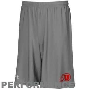 Under Armour Utah Utes Gray HeatGear Performance Micro Shorts  