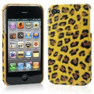  Shiny Yellow Background and Brown Dot/ Leopard Pattern 