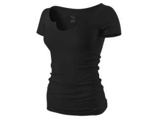  Nike Ribbed Solid Womens T Shirt
