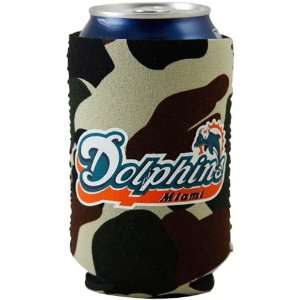   Miami Dolphins Camo Neoprene Collapsible Can Coolie