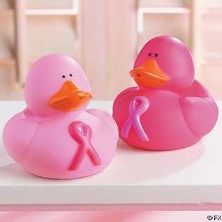 OTC 12 PINK RIBBON Rubber Ducks/BREAST CANCER AWARENESS/Duckies/FUND 