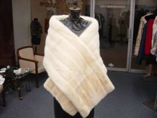 Blondish Mink Str8 STOLE WRAP SHAWL COAT Bridal wear  