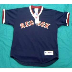  Red Sox Authentic Blue Training Shirt Large NEW Sports 
