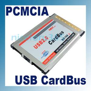 New PCMCIA to USB 2.0 CardBus 480M 2 Port Inside hide  