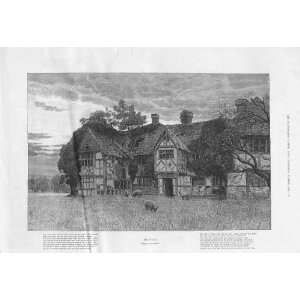   The Grange Ruined Antique Print Old House 1888 Quinton