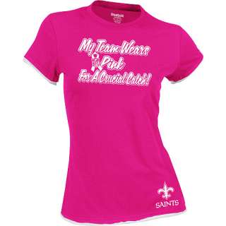 Reebok New Orleans Saints Womens Breast Cancer Awareness My Team 