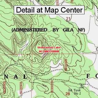  USGS Topographic Quadrangle Map   Underwood Lake, New 
