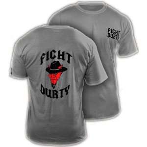 Fight Durty Logo MMA Grey Shirt (SizeM)  Sports 