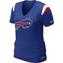 Nike Buffalo Bills Womens Fashion V Neck Heather T Shirt    
