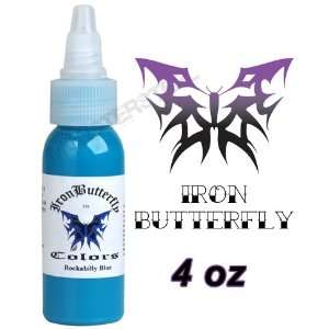 Iron Butterfly Tattoo Ink 4 OZ Rockabilly Blue NEW NR
