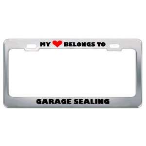 My Heart Belongs To Garage Sealing Hobby Hobbies Metal License Plate 