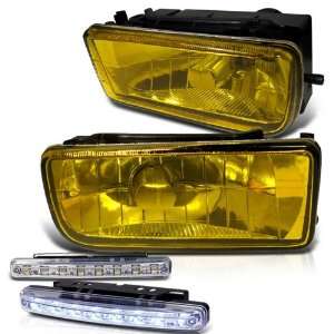   series Coupe/sedan Yellow Fog Lights+switch + DRL LED Bumper Light