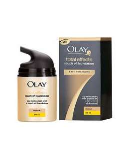 Olay Total Effects Touch Of Foundation Medium Day Moisturiser With Max 