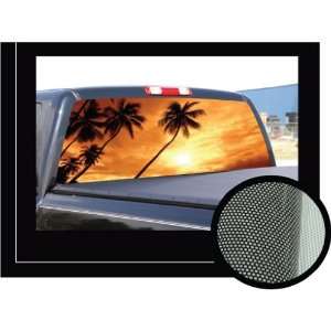 SUNSET 22 x 65   Rear Window Graphic   back truck decal 
