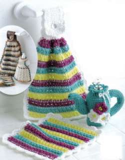 Crochet Patterns Dishcloths Soap Bottle Covers Towels  
