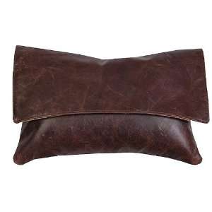 Monticello Chocolate Leather Pillow 