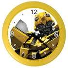 Carsons Collectibles Black Wall Clock of Transformers Bumblebee