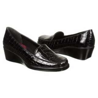Womens Whats What Quick Temper Black Gilded Croc Shoes 