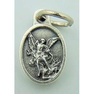   Bracelet Catholic Petite Medal Silver Gild Saint Michael Protector