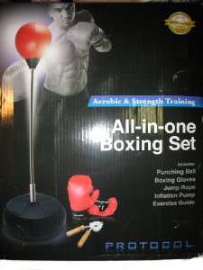   Protocol NEW All In One Boxing Set Exercise Fitness 8582 1BMCW  