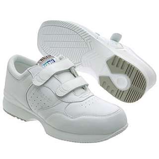 Mens Propet LifeWalker Velcro White Leather Shoes 