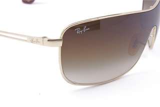 New RAY BAN Authentic Sunglasses Model RB 3466 001/13 SHIELD Arista 