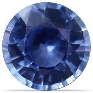  0.76 Carat Loose Blue Sapphire Round Cut Jewelry