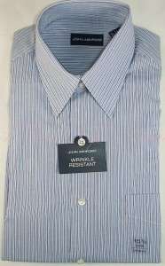 John Ashford Striped Wrinkle Resistant Dress Shirt 689439434879  