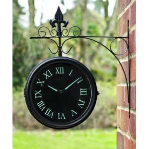  Glow in the Dark Double Sided Outdoor Clock   35cm (13.7 