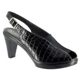 Womens Bella Vita Prime II Black Croco Shoes 