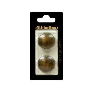 Dill Buttons 23mm Shank Metal Antique Brass 2pc:  Home 