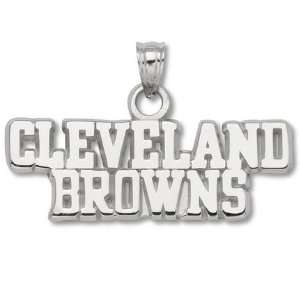  Cleveland Browns 3/8 Word Mark Pendant   Sterling Silver 