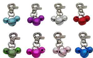 Three Cluster Bell Dog Collar Charm Lobster Clasp  