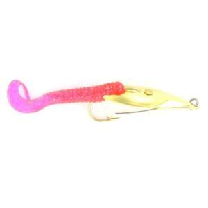  Gator Lures LLC Weedless Spoon 1/4oz  Gold/ Pink/ Worm 