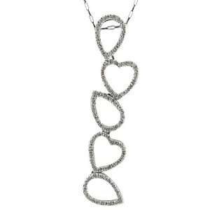   Dangling Diamond Heart Shape Pendant: DaCarli Diamond Jewels: Jewelry